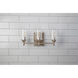 Mosaic 3 Light 21 inch Silver Bath Light Wall Light in Silver Leaf with Antique